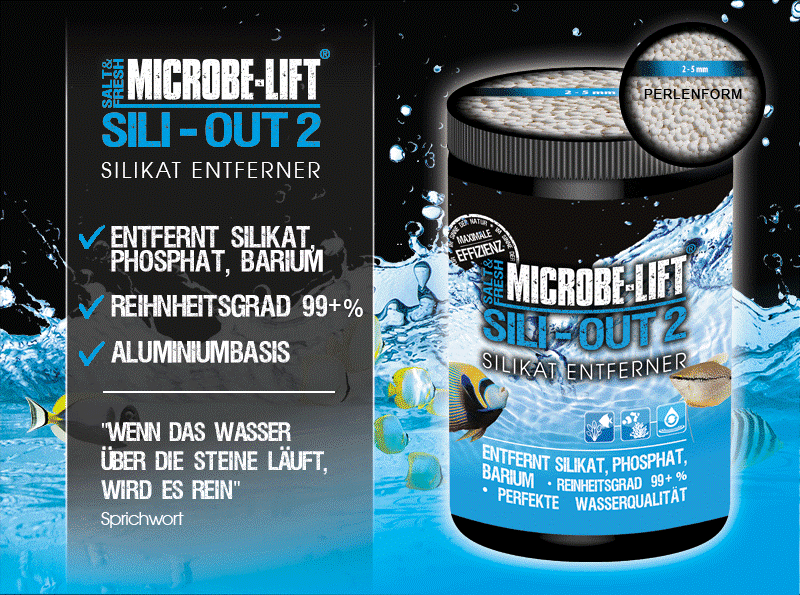 Sili-Out 2 ermöglicht ein gezieltes Absenken von Schadstoffen, in einer für Ihre Tiere unbedenklichen Form, ohne Auswirkungen auf den pH-Wert.